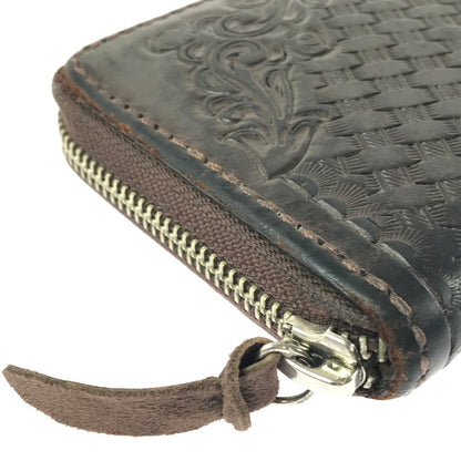 【中古品】【メンズ】 SAAD サード ZIP AROUND LONG LEATHER WALLET ジップ アラウンド ロングウォレット 長財布 200-261013-na-27-tagh カラー：ブラウン 万代Net店
