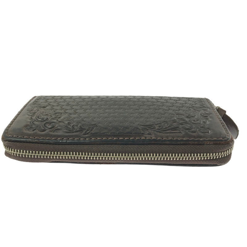 【中古品】【メンズ】 SAAD サード ZIP AROUND LONG LEATHER WALLET ジップ アラウンド ロングウォレット 長財布 200-261013-na-27-tagh カラー：ブラウン 万代Net店