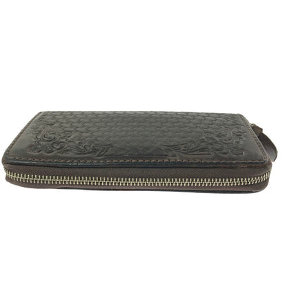 【中古品】【メンズ】 SAAD サード ZIP AROUND LONG LEATHER WALLET ジップ アラウンド ロングウォレット 長財布 200-261013-na-27-tagh カラー：ブラウン 万代Net店
