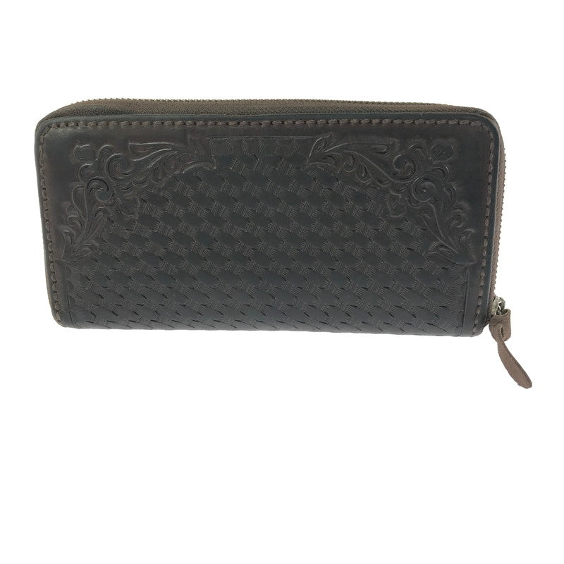 【中古品】【メンズ】 SAAD サード ZIP AROUND LONG LEATHER WALLET ジップ アラウンド ロングウォレット 長財布 200-261013-na-27-tagh カラー：ブラウン 万代Net店