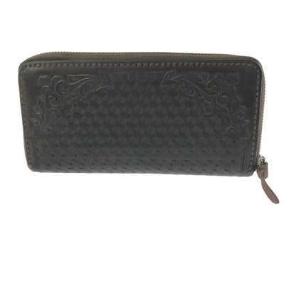 【中古品】【メンズ】 SAAD サード ZIP AROUND LONG LEATHER WALLET ジップ アラウンド ロングウォレット 長財布 200-261013-na-27-tagh カラー：ブラウン 万代Net店