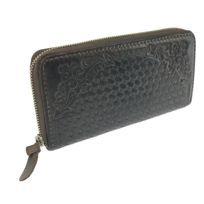 【中古品】【メンズ】 SAAD サード ZIP AROUND LONG LEATHER WALLET ジップ アラウンド ロングウォレット 長財布 200-261013-na-27-tagh カラー：ブラウン 万代Net店