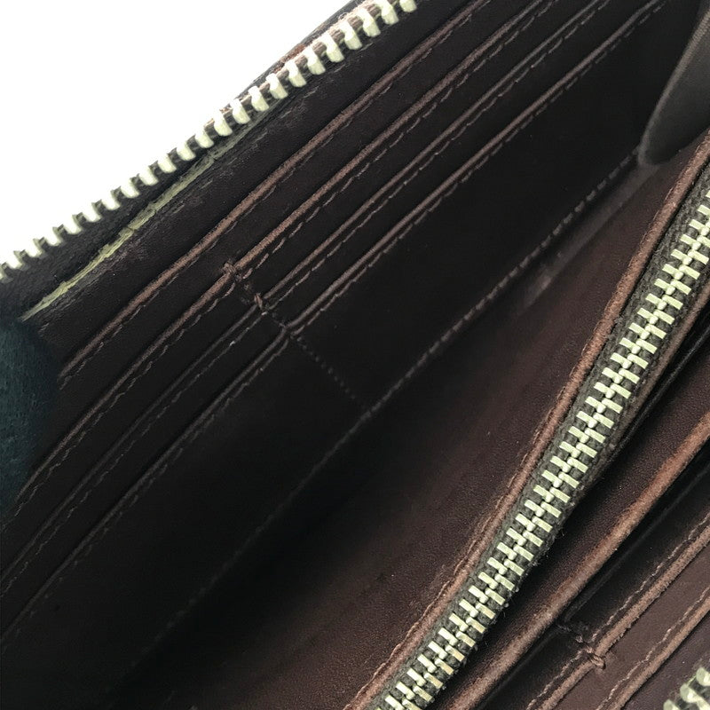 【中古品】【メンズ】 SAAD サード ZIP AROUND LONG LEATHER WALLET ジップ アラウンド ロングウォレット 長財布 200-261013-na-27-tagh カラー：ブラウン 万代Net店