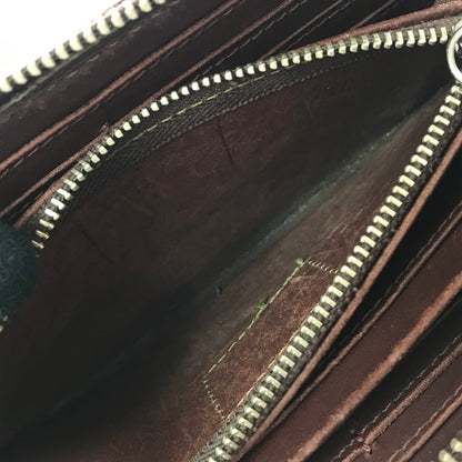 【中古品】【メンズ】 SAAD サード ZIP AROUND LONG LEATHER WALLET ジップ アラウンド ロングウォレット 長財布 200-261013-na-27-tagh カラー：ブラウン 万代Net店