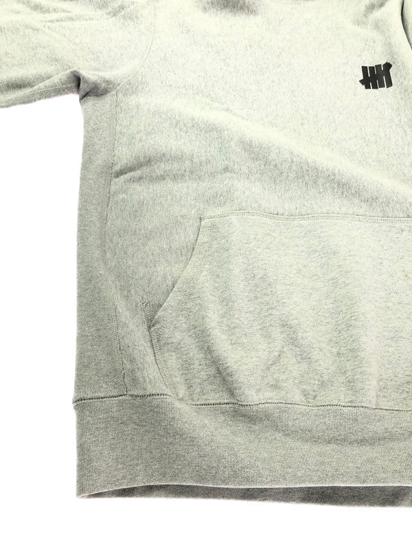 【中古品】【メンズ】 UNDEFEATED アンディフィーテッド LOGO PRINT HOODED SWEATSHIRT 191077010007 ロゴ プリント フーディー スウェットシャツ トレーナー 142-261001-na-15-tagh サイズ：XL カラー：グレー 万代Net店