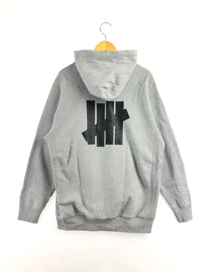 【中古品】【メンズ】 UNDEFEATED アンディフィーテッド LOGO PRINT HOODED SWEATSHIRT 191077010007 ロゴ プリント フーディー スウェットシャツ トレーナー 142-261001-na-15-tagh サイズ：XL カラー：グレー 万代Net店