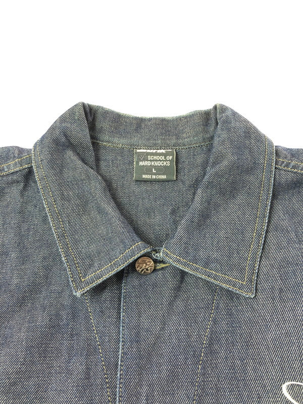 【中古品】【メンズ】 SOHK SCHOOL OF HARD KNOCKS スクール オブ ハード ノックス DENIM TRACKER JACKET デニム トラッカージャケット ライトアウター 142-261001-na-24-tagh サイズ：L カラー：インディゴ 万代Net店