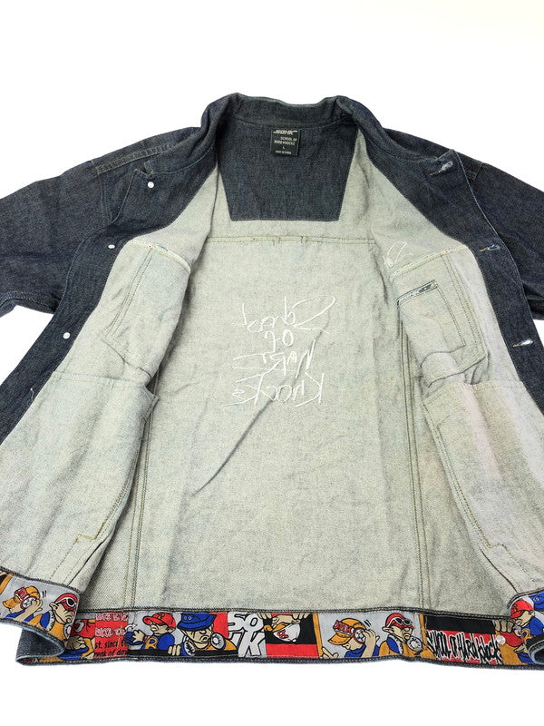 【中古品】【メンズ】 SOHK SCHOOL OF HARD KNOCKS スクール オブ ハード ノックス DENIM TRACKER JACKET デニム トラッカージャケット ライトアウター 142-261001-na-24-tagh サイズ：L カラー：インディゴ 万代Net店