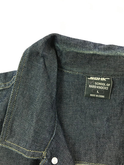 【中古品】【メンズ】 SOHK SCHOOL OF HARD KNOCKS スクール オブ ハード ノックス DENIM TRACKER JACKET デニム トラッカージャケット ライトアウター 142-261001-na-24-tagh サイズ：L カラー：インディゴ 万代Net店