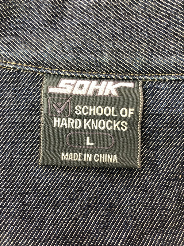 【中古品】【メンズ】 SOHK SCHOOL OF HARD KNOCKS スクール オブ ハード ノックス DENIM TRACKER JACKET デニム トラッカージャケット ライトアウター 142-261001-na-24-tagh サイズ：L カラー：インディゴ 万代Net店