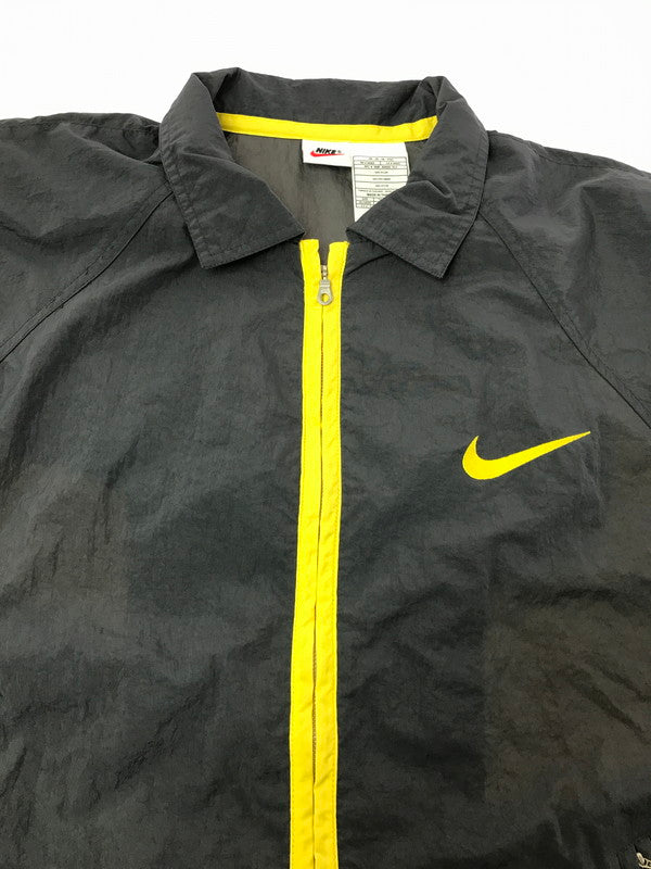 【中古品】【メンズ】 NIKE ナイキ 90'S NYLON JACKET 90年代 ナイロンジャケット 146-260925-na-07-tagh サイズ：XL カラー：ブラック/イエロー 万代Net店
