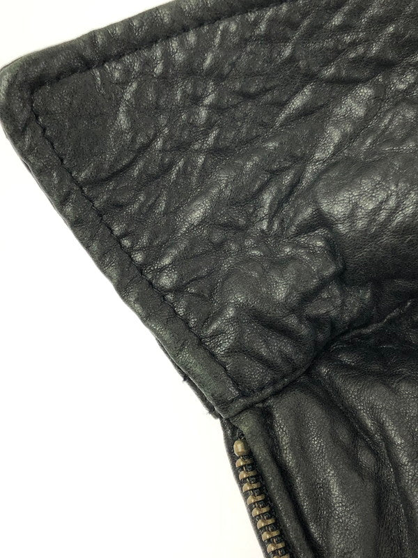 【中古品】【メンズ】 NAUTICA ノーティカ LINING WOOL FULL ZIP LEATHER JACKET ウールライニング フルジップ レザー ジャケット アウター 146-261002-rt-14-tagh サイズ：M カラー：ブラック 万代Net店