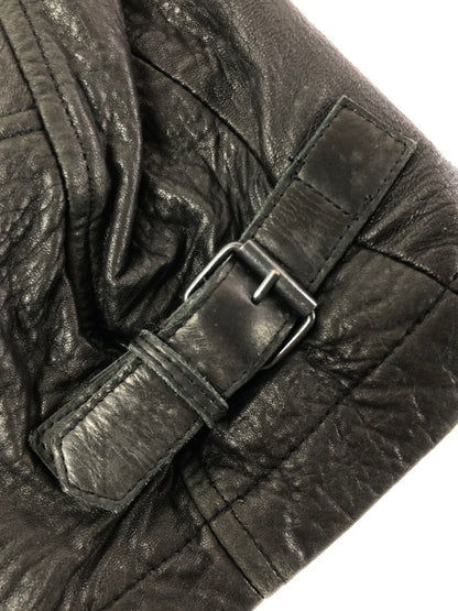 【中古品】【メンズ】 NAUTICA ノーティカ LINING WOOL FULL ZIP LEATHER JACKET ウールライニング フルジップ レザー ジャケット アウター 146-261002-rt-14-tagh サイズ：M カラー：ブラック 万代Net店