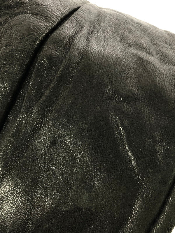 【中古品】【メンズ】 NAUTICA ノーティカ LINING WOOL FULL ZIP LEATHER JACKET ウールライニング フルジップ レザー ジャケット アウター 146-261002-rt-14-tagh サイズ：M カラー：ブラック 万代Net店