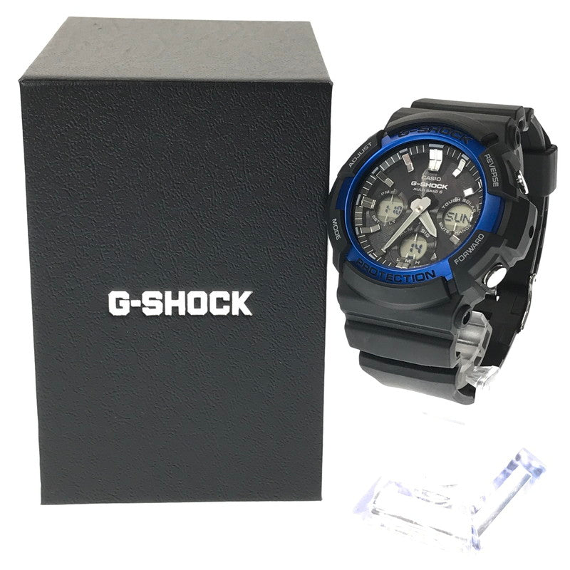 【中古品】【メンズ】 G-SHOCK ジーショック GAW-100 SERIES ANALOG-DIGITAL GAW-100B-1A2JF アナログ デジタル タフソーラー 腕時計 196-261017-na-18-tagh カラー：ブラック 万代Net店