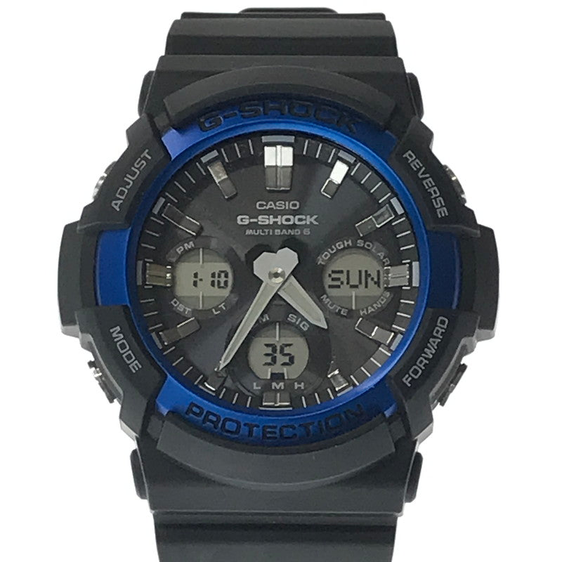 【中古品】【メンズ】 G-SHOCK ジーショック GAW-100 SERIES ANALOG-DIGITAL GAW-100B-1A2JF アナログ デジタル タフソーラー 腕時計 196-261017-na-18-tagh カラー：ブラック 万代Net店