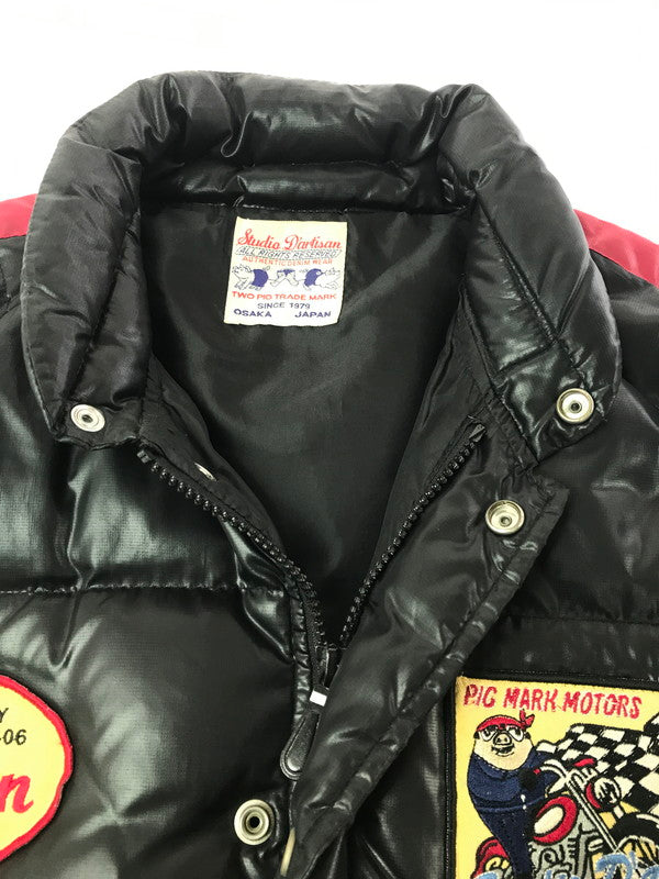 【現状渡し品】【メンズ】 STUDIO D'ARTISAN ステュディオ ダルチザン MOTORCYCLE DOWN JACKET モーターサイクル ダウン ジャケット アウター 145-260930-rt-17-tagh サイズ：L カラー：ブラック 万代Net店