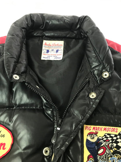 【現状渡し品】【メンズ】 STUDIO D'ARTISAN ステュディオ ダルチザン MOTORCYCLE DOWN JACKET モーターサイクル ダウン ジャケット アウター 145-260930-rt-17-tagh サイズ：L カラー：ブラック 万代Net店