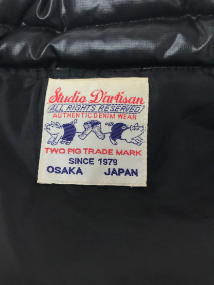 【現状渡し品】【メンズ】 STUDIO D'ARTISAN ステュディオ ダルチザン MOTORCYCLE DOWN JACKET モーターサイクル ダウン ジャケット アウター 145-260930-rt-17-tagh サイズ：L カラー：ブラック 万代Net店