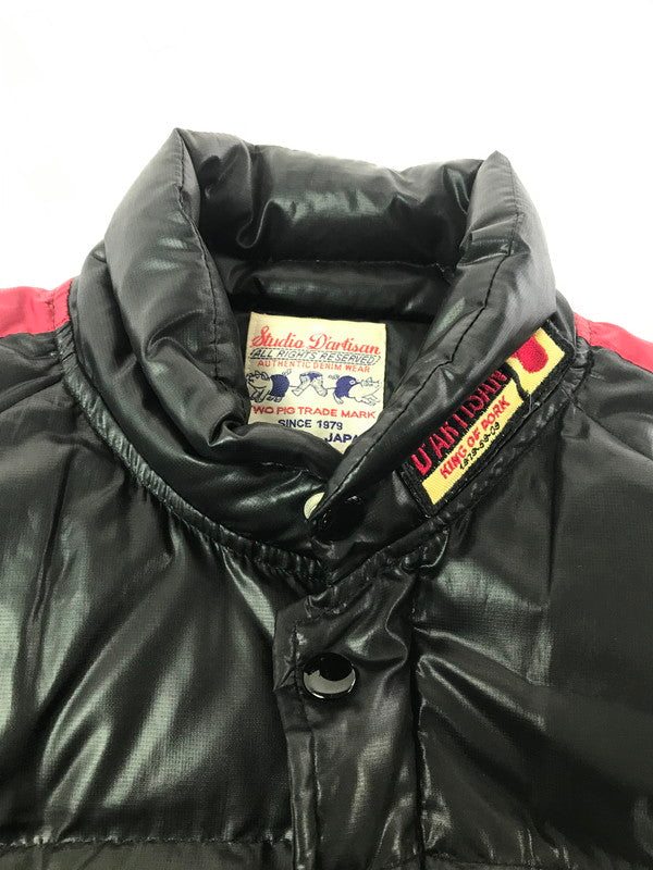 【現状渡し品】【メンズ】 STUDIO D'ARTISAN ステュディオ ダルチザン MOTORCYCLE DOWN JACKET モーターサイクル ダウン ジャケット アウター 145-260930-rt-17-tagh サイズ：L カラー：ブラック 万代Net店