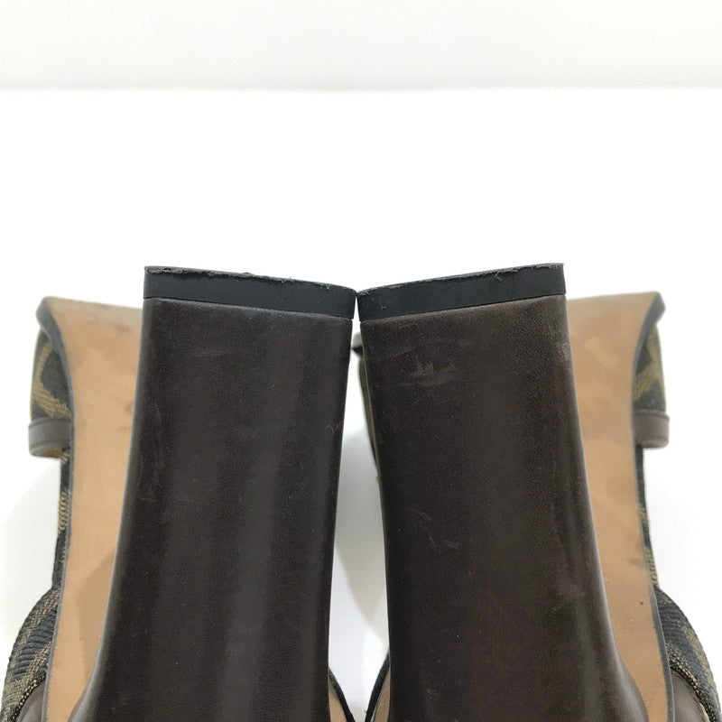 【中古品】【レディース】 FENDI フェンディ ZUCCA PUMPS 681885 ズッカ パンプス 183-260925-rt-09-tagh サイズ：36.5 カラー：ブラウン 万代Net店