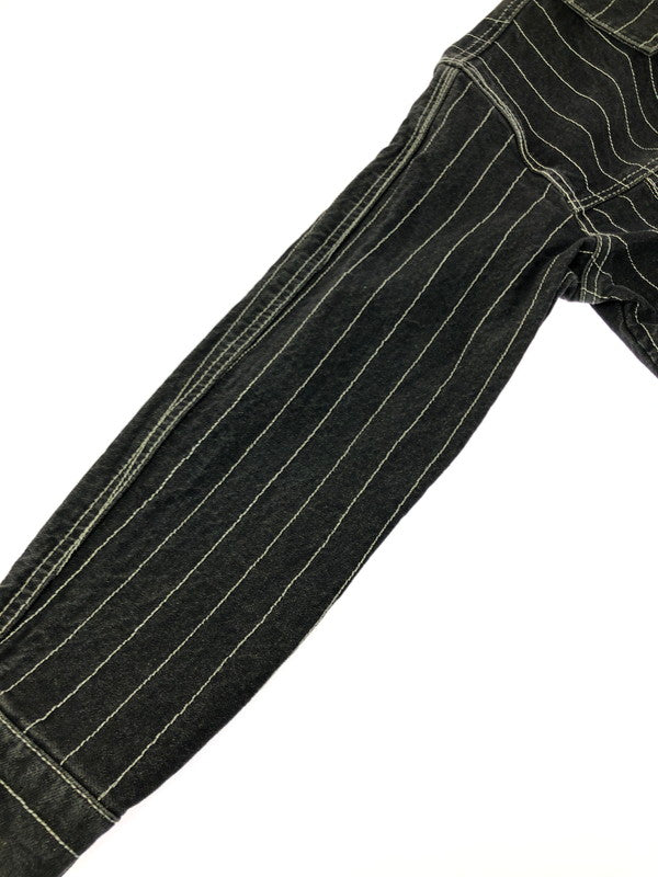 【中古品】【メンズ】 BLESS U ブレスユー BU STRIPE DENIM JACKET BU0129 ストライプ デニムジャケット ライトアウター 142-261001-na-20-tagh サイズ：S カラー：ブラック 万代Net店