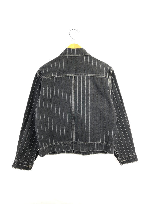 【中古品】【メンズ】 BLESS U ブレスユー BU STRIPE DENIM JACKET BU0129 ストライプ デニムジャケット ライトアウター 142-261001-na-20-tagh サイズ：S カラー：ブラック 万代Net店
