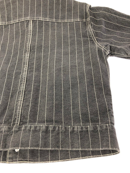 【中古品】【メンズ】 BLESS U ブレスユー BU STRIPE DENIM JACKET BU0129 ストライプ デニムジャケット ライトアウター 142-261001-na-20-tagh サイズ：S カラー：ブラック 万代Net店