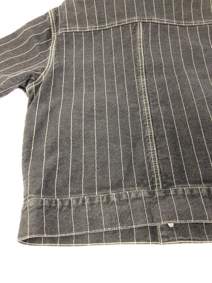 【中古品】【メンズ】 BLESS U ブレスユー BU STRIPE DENIM JACKET BU0129 ストライプ デニムジャケット ライトアウター 142-261001-na-20-tagh サイズ：S カラー：ブラック 万代Net店