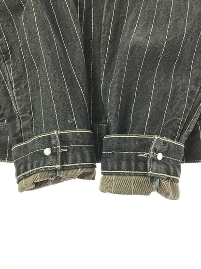 【中古品】【メンズ】 BLESS U ブレスユー BU STRIPE DENIM JACKET BU0129 ストライプ デニムジャケット ライトアウター 142-261001-na-20-tagh サイズ：S カラー：ブラック 万代Net店