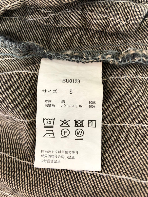 【中古品】【メンズ】 BLESS U ブレスユー BU STRIPE DENIM JACKET BU0129 ストライプ デニムジャケット ライトアウター 142-261001-na-20-tagh サイズ：S カラー：ブラック 万代Net店