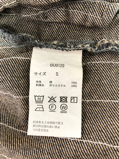 【中古品】【メンズ】 BLESS U ブレスユー BU STRIPE DENIM JACKET BU0129 ストライプ デニムジャケット ライトアウター 142-261001-na-20-tagh サイズ：S カラー：ブラック 万代Net店