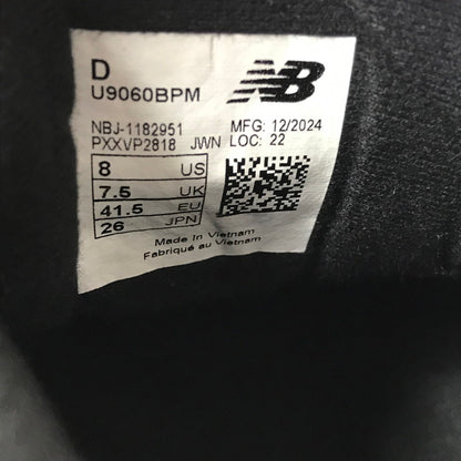 【中古品】【メンズ】 NEW BALANCE ニューバランス SNEAKER U9060BPM スニーカー 靴 162-260923-rt-25-tagh サイズ：26cm US8 カラー：ブラック 万代Net店