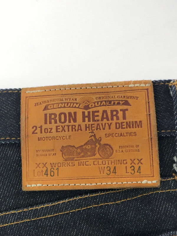 【中古品】【メンズ】 IRON HEART アイアンハート LOT461 21OZ EXTRA HEAVY DENIM PANT エクストラヘビー デニムパンツ ボトムス 156-261001-na-07-tagh サイズ：W34 L34 カラー：インディゴ 万代Net店