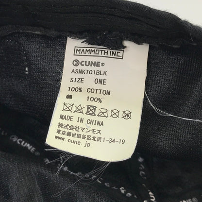 【中古品】【メンズ】 CUNE キューン 30TH ANNIVERSARY CAP 30周年 アニバーサリー キャップ 帽子 185-260925-na-44-tagh サイズ：ONE カラー：ブラック 万代Net店