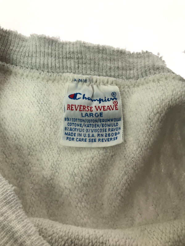 【現状渡し品】【メンズ】 CHAMPION チャンピオン 90'S REVERSE WEAVE SWEAT SHIRTS 90年代 リバースウィーブ スウェットシャツ トレーナー 146-260925-na-20-tagh サイズ：L カラー：グレー 万代Net店