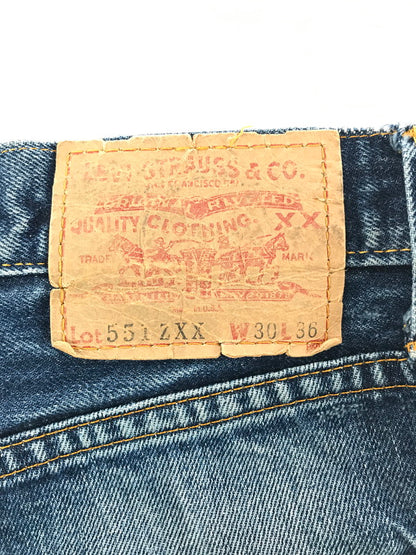 【現状渡し品】【メンズ】 LEVI'S リーバイス 551-0006 USA製 98年製 90S 551ZXX DENIM PANTS 157-261005-na-18-tagh サイズ：W30 Ｌ36 カラー：インディゴ 万代Net店