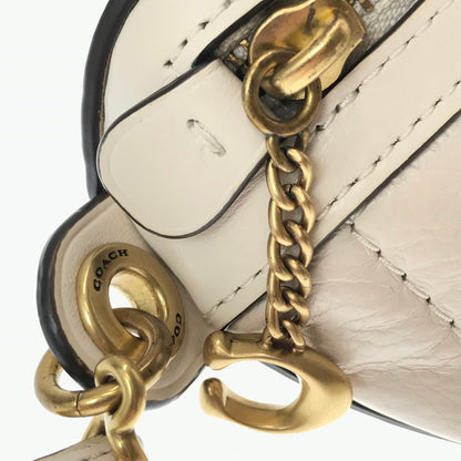 【中古品】【レディース】 COACH コーチ C0851 QUILTING LEATHER BODY BAG キルティング レザー ボディバッグ カバン 180-261014-na-25-tagh カラー：ホワイト 万代Net店