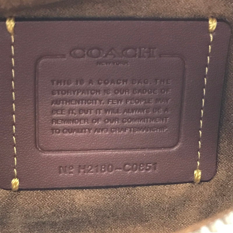【中古品】【レディース】 COACH コーチ C0851 QUILTING LEATHER BODY BAG キルティング レザー ボディバッグ カバン 180-261014-na-25-tagh カラー：ホワイト 万代Net店