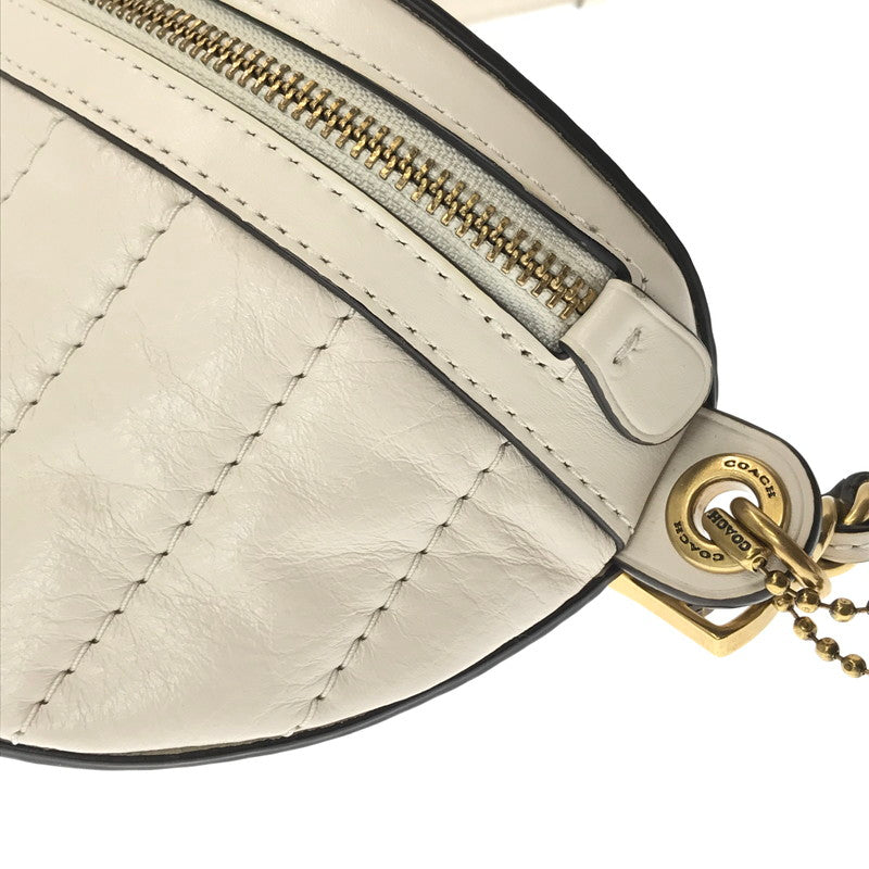 【中古品】【レディース】 COACH コーチ C0851 QUILTING LEATHER BODY BAG キルティング レザー ボディバッグ カバン 180-261014-na-25-tagh カラー：ホワイト 万代Net店