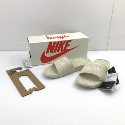 【中古美品】【メンズ】 NIKE ナイキ×STUSSY ステューシー BENASSI SLIDE DH1584-200 ベナッシ サンダル 靴 160-260925-na-36-tagh サイズ：25cm US 7 カラー：FOSSIL STONE 万代Net店
