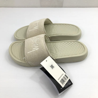 【中古美品】【メンズ】 NIKE ナイキ×STUSSY ステューシー BENASSI SLIDE DH1584-200 ベナッシ サンダル 靴 160-260925-na-36-tagh サイズ：25cm US 7 カラー：FOSSIL STONE 万代Net店