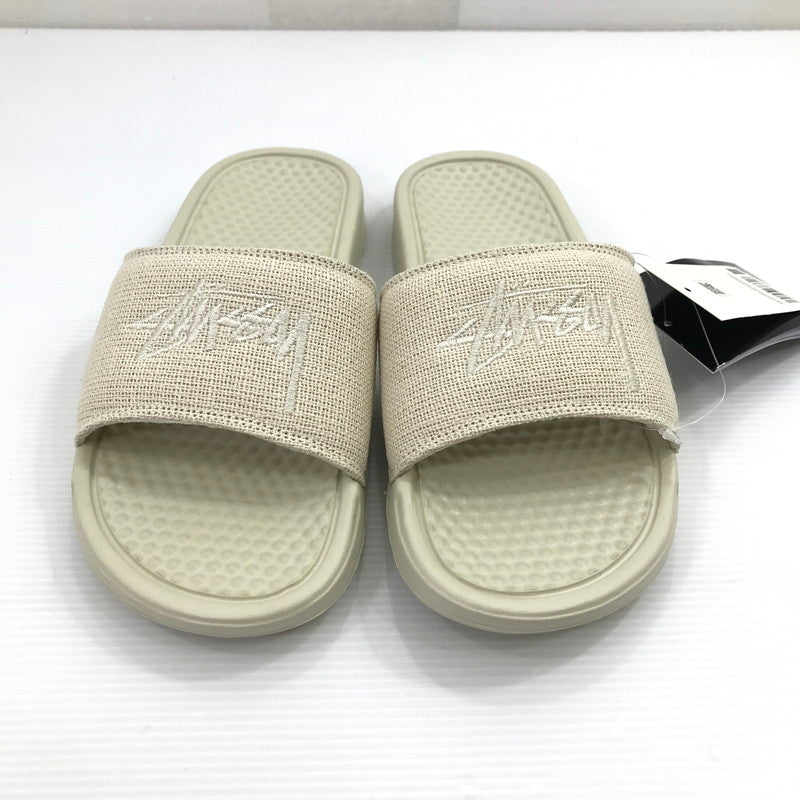 【中古美品】【メンズ】 NIKE ナイキ×STUSSY ステューシー BENASSI SLIDE DH1584-200 ベナッシ サンダル 靴 160-260925-na-36-tagh サイズ：25cm US 7 カラー：FOSSIL STONE 万代Net店