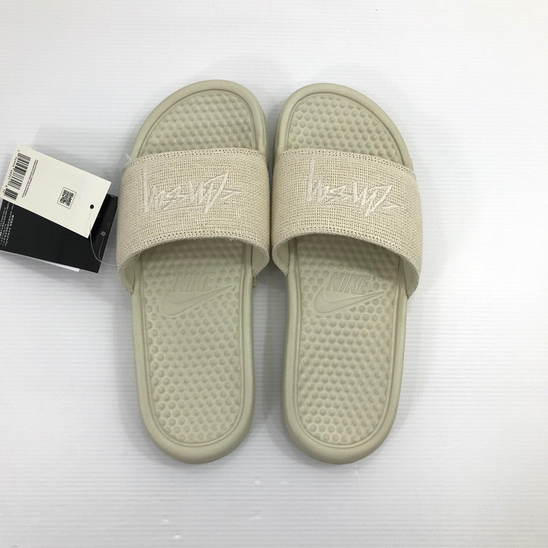 【中古美品】【メンズ】 NIKE ナイキ×STUSSY ステューシー BENASSI SLIDE DH1584-200 ベナッシ サンダル 靴 160-260925-na-36-tagh サイズ：25cm US 7 カラー：FOSSIL STONE 万代Net店
