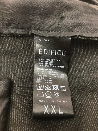 【中古美品】【メンズ】 EDIFICE エディフィス EASY SLACKS PANTS 24-030-300-0900-3-0 イージー スラックスパンツ ボトムス 158-261005-na-11-tagh サイズ：XXL カラー：チャコール系 万代Net店