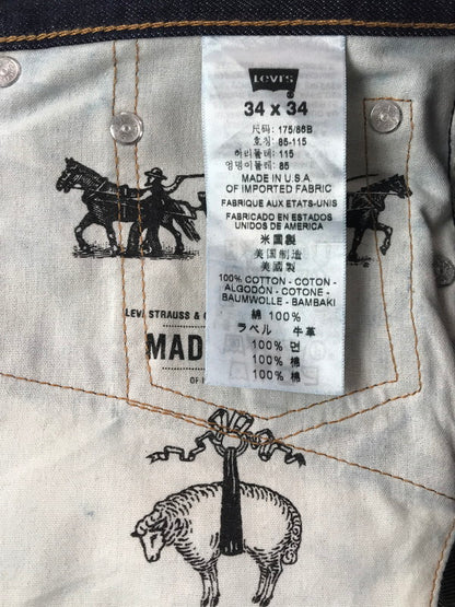 【中古品】【メンズ】 LEVI'S リーバイス × BROOKS BROTHERS ブルックスブラザーズ 514 DENIM PANTS 04514-0265 USA製 514 デニム パンツ ジーパン 156-260926-rt-13-tagh サイズ：34×34 カラー：インディゴ 万代Net店