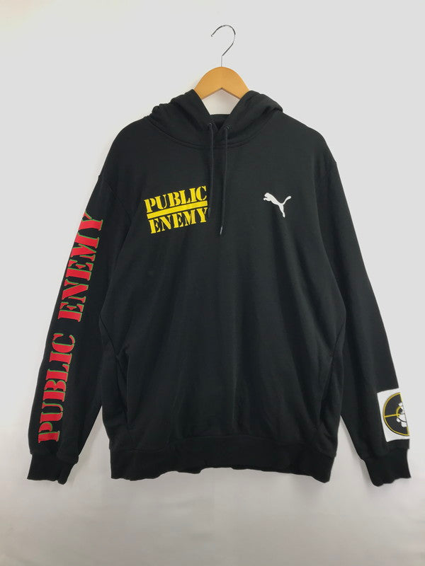 【中古品】【メンズ】 PUMA プーマ × PUBLIC ENEMY パブリック エネミー HOODIE BLACK 583720-01 パーカー トップス 148-260924-rt-14-tagh サイズ：XL カラー：ブラック 万代Net店