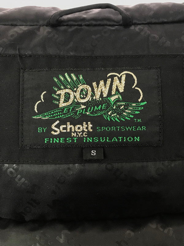 【中古品】【メンズ】 SCHOTT ショット 2TONE DOWN JACKET 3112053 2トーン ダウンジャケット アウター 145-261006-na-21-tagh サイズ：S カラー：ブラック 万代Net店