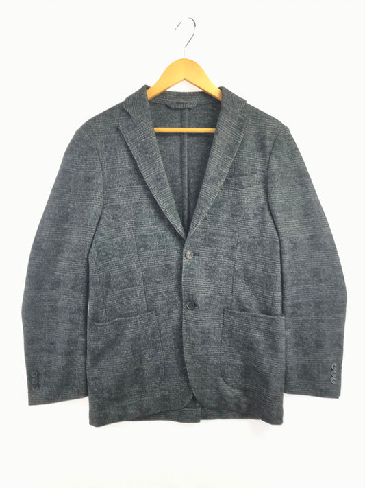 【中古品】【メンズ】 TOMORROWLAND トゥモローランド WOOL TAILORED JACKET CHECK GRAY 61-07-25-07501 ウール テーラード ジャケット ライトアウター 147-260924-rt-35-tagh サイズ：46 カラー：グレー 万代Net店
