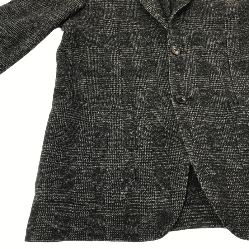 【中古品】【メンズ】 TOMORROWLAND トゥモローランド WOOL TAILORED JACKET CHECK GRAY 61-07-25-07501 ウール テーラード ジャケット ライトアウター 147-260924-rt-35-tagh サイズ：46 カラー：グレー 万代Net店